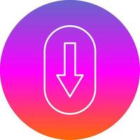 Scroll Down Line Gradient Circle Icon vector