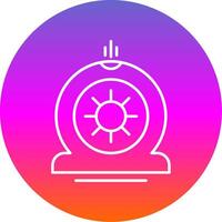 Flat Tire Line Gradient Circle Icon vector