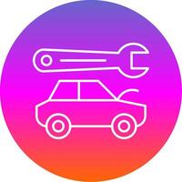 Body Repair Line Gradient Circle Icon vector