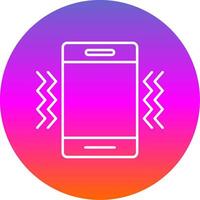 Vibration Line Gradient Circle Icon vector