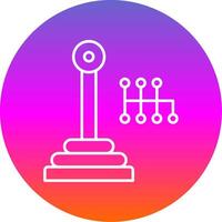 Gearshift Line Gradient Circle Icon vector