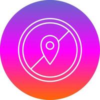 Avoid Line Gradient Circle Icon vector