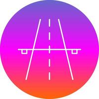 Highway Line Gradient Circle Icon vector