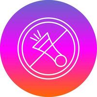 No Horn Line Gradient Circle Icon vector