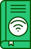 Wifi book Vector Icon