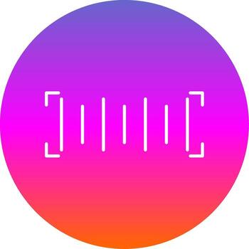 bar código línea degradado circulo icono vector