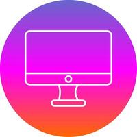 Monitor Line Gradient Circle Icon vector