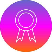 Award Line Gradient Circle Icon vector