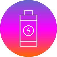 Battery Line Gradient Circle Icon vector