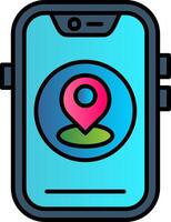 Location Filled Gradient Icon vector