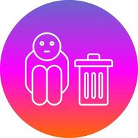 Scavenger Line Gradient Circle Icon vector