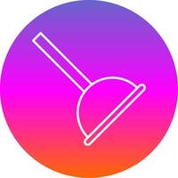 Plunger Line Gradient Circle Icon vector