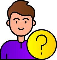 Question Filled Gradient Icon vector