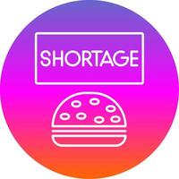 Shortage Line Gradient Circle Icon vector