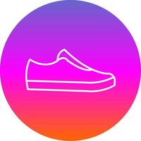 Shoes Line Gradient Circle Icon vector