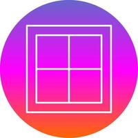 Window Line Gradient Circle Icon vector