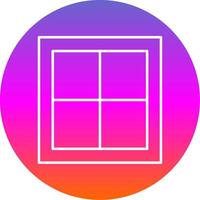 Window Line Gradient Circle Icon vector