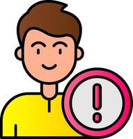 Error Filled Gradient Icon vector