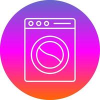 Laundry Line Gradient Circle Icon vector