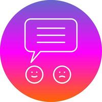 Response Line Gradient Circle Icon vector