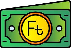 Forint Filled Gradient Icon vector