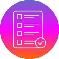 Priority Line Gradient Circle Icon vector