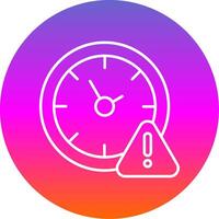 Timeline Line Gradient Circle Icon vector