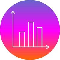 Prediction Line Gradient Circle Icon vector