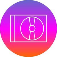 Cd Player Line Gradient Circle Icon vector