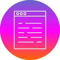 Ux Line Gradient Circle Icon vector