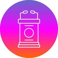 Lectern Line Gradient Circle Icon vector