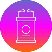 Lectern Line Gradient Circle Icon vector