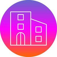 Urbanism Line Gradient Circle Icon vector