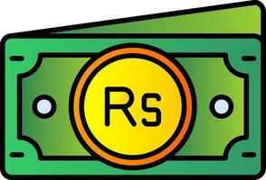 Rupee Filled Gradient Icon vector