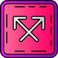 Intersect Filled Gradient Icon vector