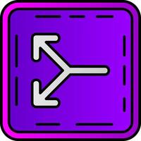 Split Filled Gradient Icon vector