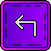 Turn Filled Gradient Icon vector
