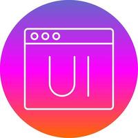 Ui Line Gradient Circle Icon vector