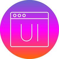 Ui Line Gradient Circle Icon vector