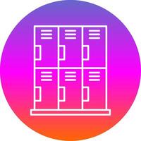 Locker Line Gradient Circle Icon vector