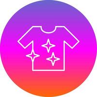 Shirt Line Gradient Circle Icon vector
