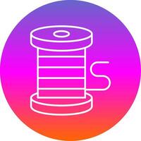 Thread Line Gradient Circle Icon vector