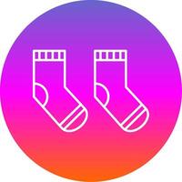 Sock Line Gradient Circle Icon vector