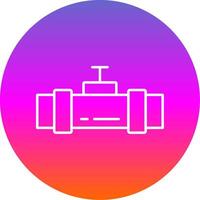 Pipe Line Gradient Circle Icon vector