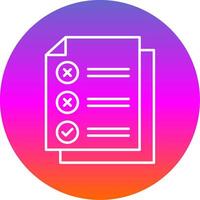Check List Line Gradient Circle Icon vector