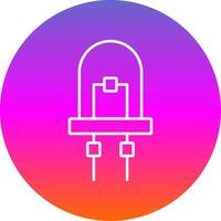 Diode Line Gradient Circle Icon vector