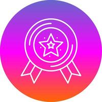 Badge Line Gradient Circle Icon vector