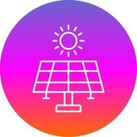 Solar Energy Line Gradient Circle Icon vector