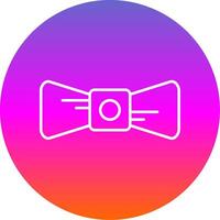 Bow Tie Line Gradient Circle Icon vector