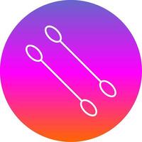 Cotton Swabs Line Gradient Circle Icon vector